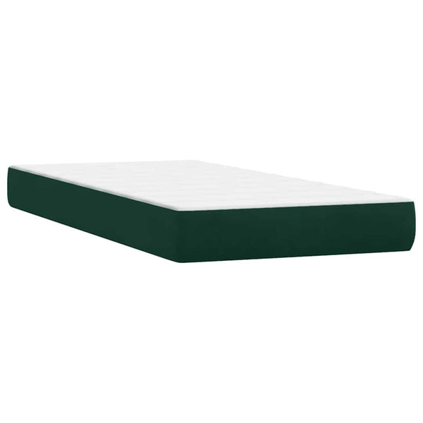 Boxspringbett Dunkelgrün 80x220 cm Samt