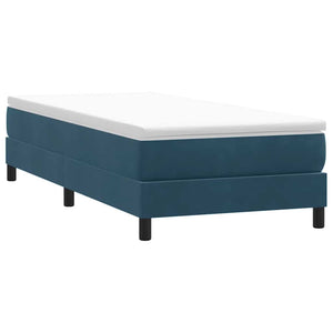 Boxspringbett mit Matratze Dunkelblau 80x220 cm