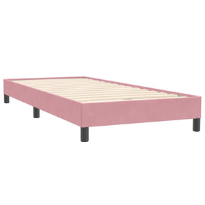 Boxspringbett Rosa 80x220 cm Samt mit Matratze
