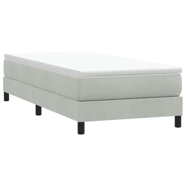 Boxspringbett mit Matratze Hellgrau 90x220 cm