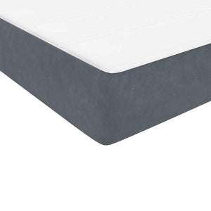 Boxspringbett Dunkelgrau 90x220 cm Samt mit Matratze