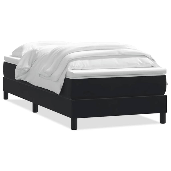 Boxspringbett mit Matratze Schwarz 90x220 cm Samt