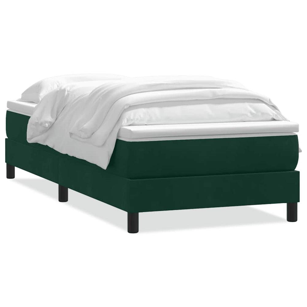 Boxspringbett Dunkelgrün 90x220 cm Samt
