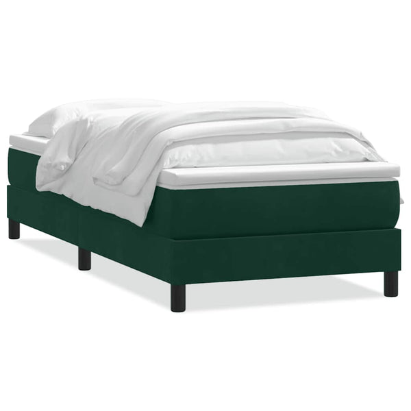 Boxspringbett Dunkelgrün 90x220 cm Samt