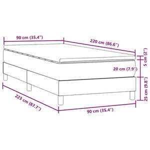 Boxspringbett Dunkelgrün 90x220 cm Samt