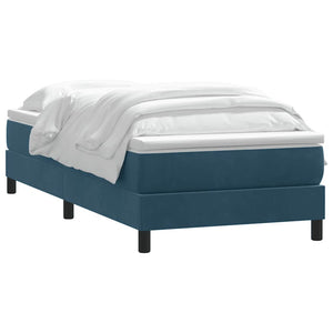 Boxspringbett Dunkelblau 90x220 cm Samt mit Matratze