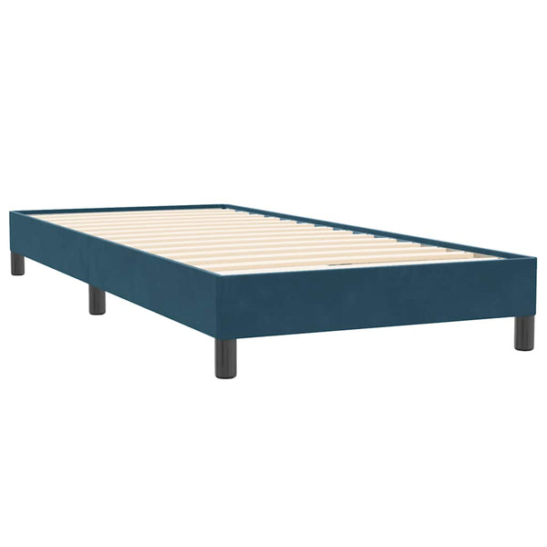 Boxspringbett Dunkelblau 90x220 cm Samt mit Matratze