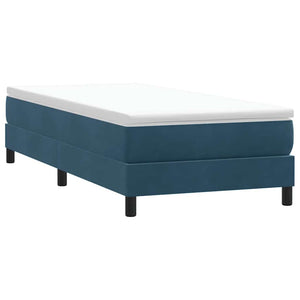 Boxspringbett mit Matratze Dunkelblau 100x220 cm