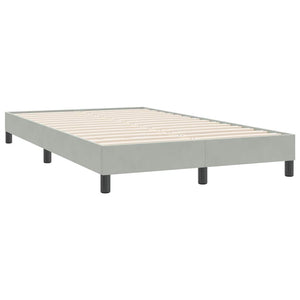 Boxspringbett Hellgrau Samt 120x220 cm