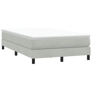 Boxspringbett Hellgrau Samt 120x220 cm