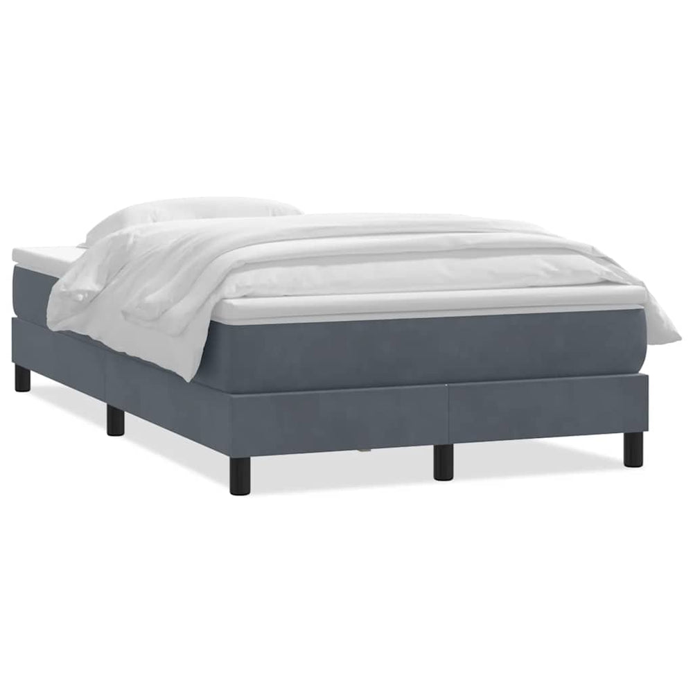 Boxspringbett mit Matratze Dunkelgrau 120x220 cm