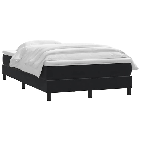 Boxspringbett mit Matratze Schwarz 120x220 cm Samt