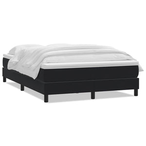 Boxspringbett mit Matratze Schwarz 140x220 cm Samt