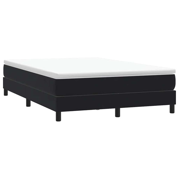 Boxspringbett mit Matratze Schwarz 140x220 cm Samt