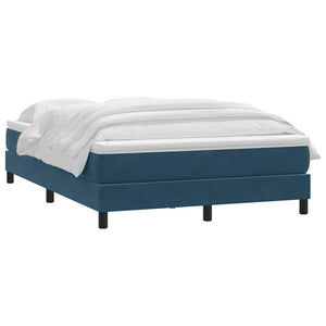 Boxspringbett mit Matratze Dunkelblau 160x220 cm