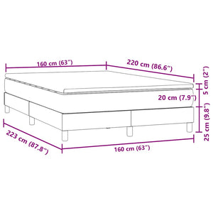Boxspringbett mit Matratze Dunkelblau 160x220 cm
