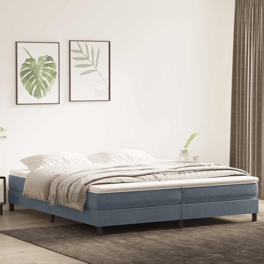 Boxspringbett mit Matratze Dunkelgrau 180x220 cm