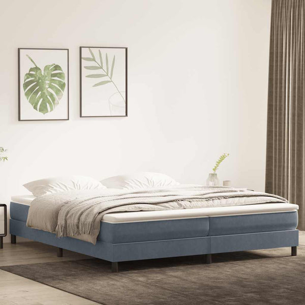 Boxspringbett mit Matratze Dunkelgrau 180x220 cm