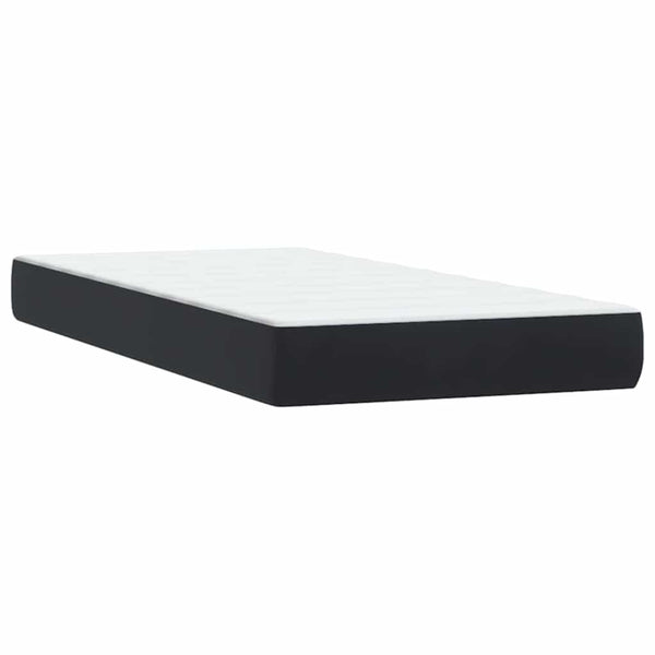 Boxspringbett mit Matratze Schwarz 180x220 cm Samt