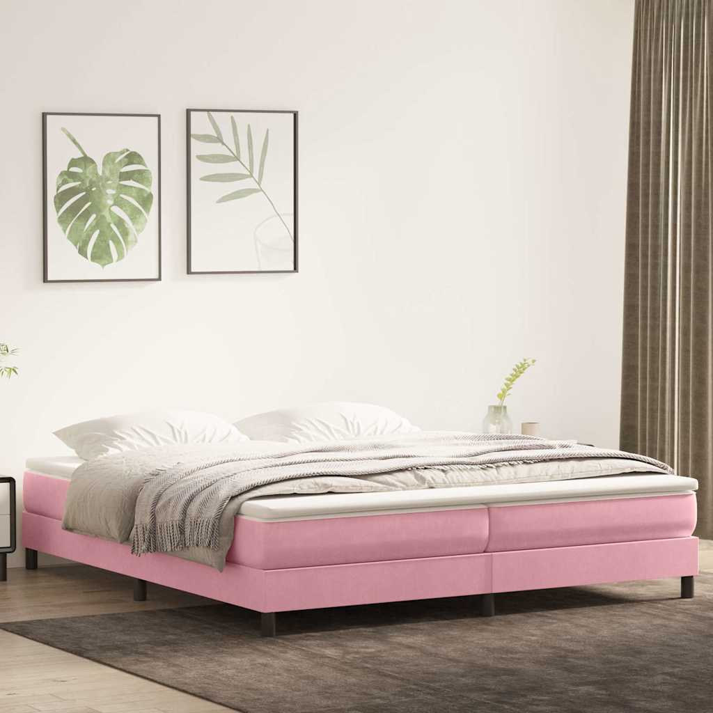 Boxspringbett Rosa 180x220 cm Samt