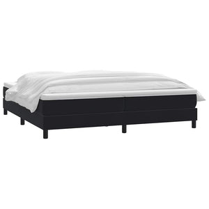 vidaXL Lit tapissier avec matelas Noir 200x220 cm Velours