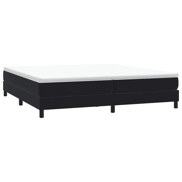 vidaXL Lit tapissier avec matelas Noir 200x220 cm Velours
