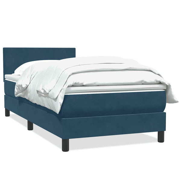 Boxspringbett Dunkelblau 90x210 cm Samt