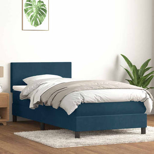 Boxspringbett Dunkelblau 90x210 cm Samt