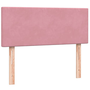 vidaXL Lit double tapissier avec matelas velours rose 120x210 cm