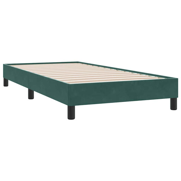 Boxspringbett Dunkelgrün 100x210 cm Samt