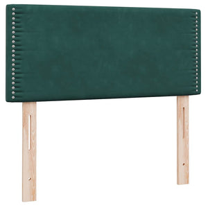 Boxspringbett Dunkelgrün 100x210 cm Samt