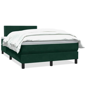 Boxspringbett Dunkelgrün Samt 120x210 cm