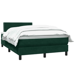 Boxspringbett Dunkelgrün Samt 120x210 cm