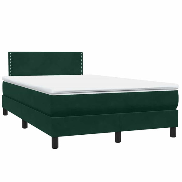 Boxspringbett Dunkelgrün Samt 120x210 cm