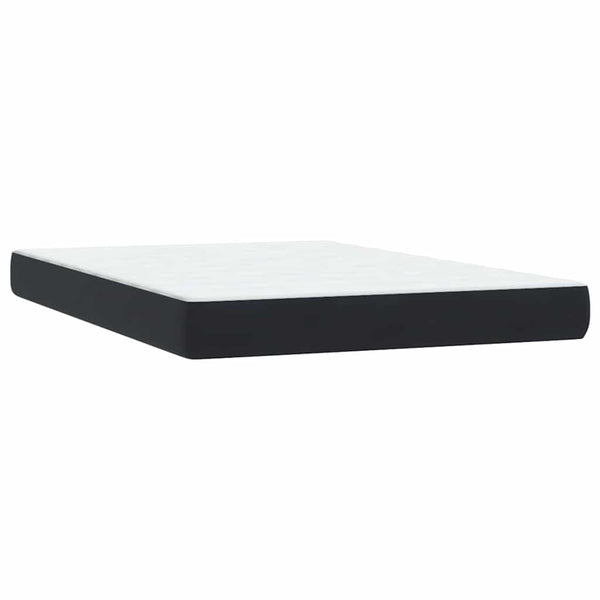 Boxspringbett mit Matratze Schwarz 160x220 cm Samt