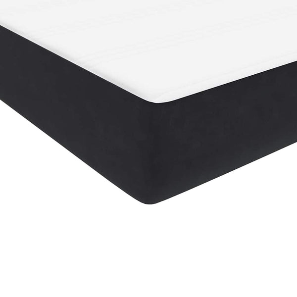 Boxspringbett mit Matratze Schwarz 160x220 cm Samt