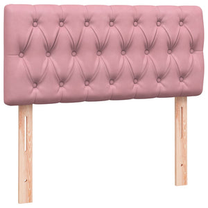 vidaXL Lit double tapissier avec matelas Rose 100x210 cm Velours