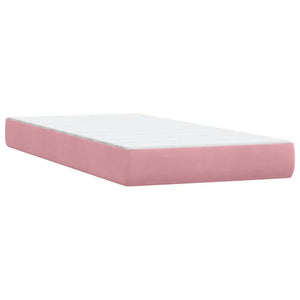 vidaXL Lit double tapissier avec matelas Rose 100x210 cm Velours