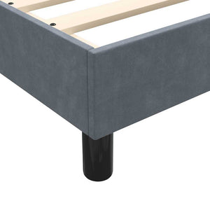 Boxspringbett mit LED Dunkelgrau 80x210 cm Samt