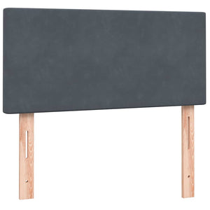 Boxspringbett mit LED Dunkelgrau 80x210 cm Samt