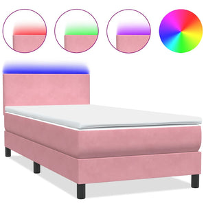 Boxspringbett Rosa 80x210 cm mit LED