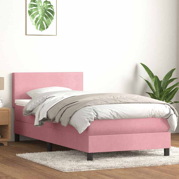 Boxspringbett Rosa 80x210 cm mit LED