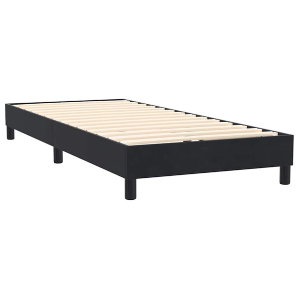 Boxspringbett mit LED Schwarz 90x210 cm Samt