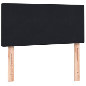 Boxspringbett mit LED Schwarz 90x210 cm Samt