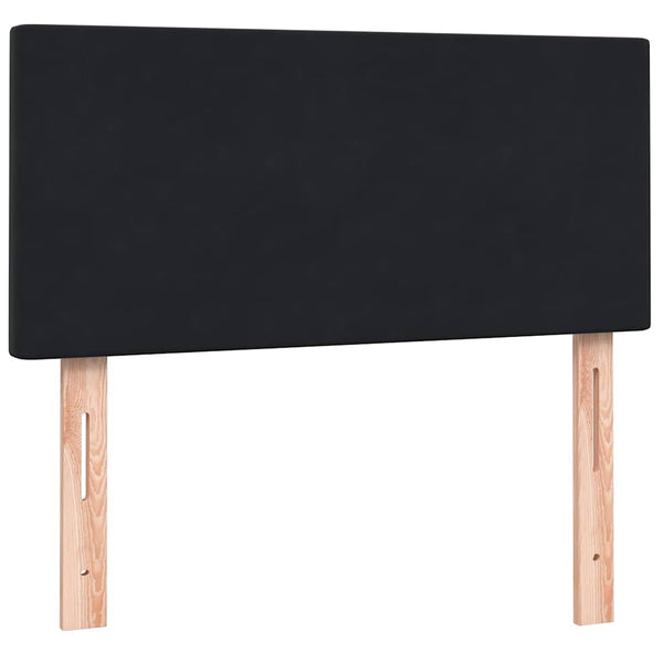 Boxspringbett mit LED Schwarz 90x210 cm Samt