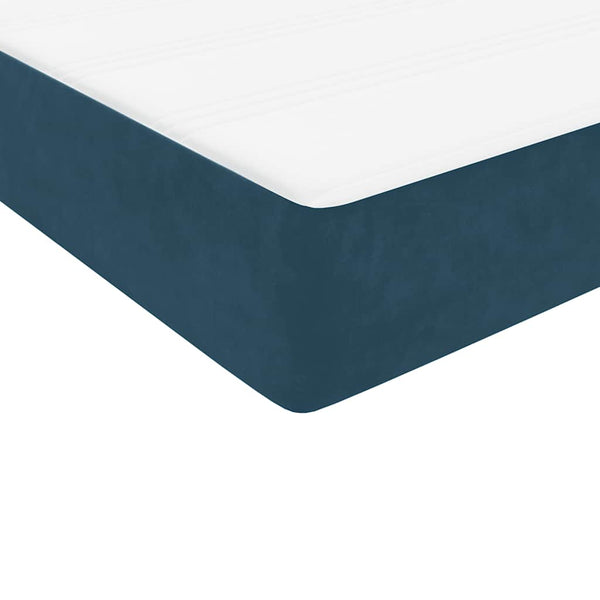 Boxspringbett mit LED Dunkelblau 90x210 cm