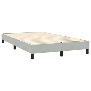 Boxspringbett mit Matratze & LED Hellgrau 120x210 cm