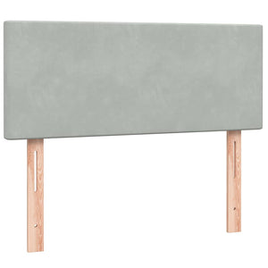 Boxspringbett mit Matratze & LED Hellgrau 120x210 cm