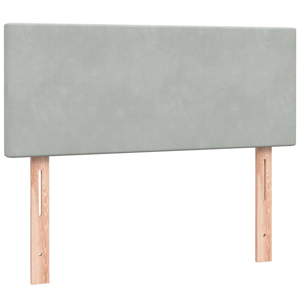 Boxspringbett mit Matratze & LED Hellgrau 120x210 cm