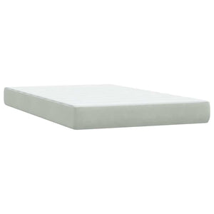 Boxspringbett mit Matratze & LED Hellgrau 120x210 cm